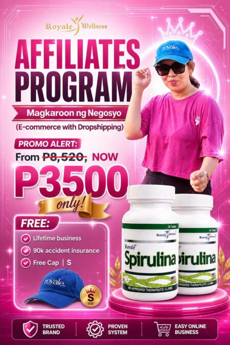 Royale Affiliate Program - 2 Spirulina with FREE Cap